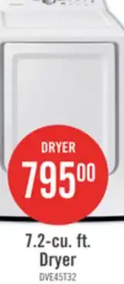 The Brick Samsung 7.4 Cu. Ft. Electric Dryer - White - DVE45T3200W/AC offer