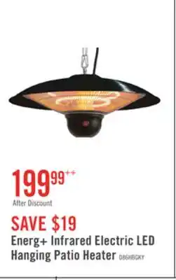 The Brick Energ+ Infrared Electric LED Hanging Patio Heater - HEA-21522 BLACK offer