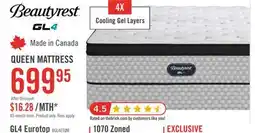 The Brick Beautyrest GL4 Eurotop Queen Mattress offer