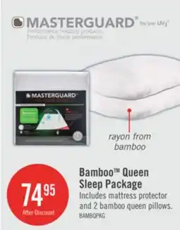 The Brick Masterguard Natural Bamboo Queen Mattress Protector with 2 Queen Pillows offer