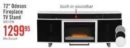 The Brick Odesos 72 Modern Electric Fireplace TV Stand with Storage and Cable Management for TVs up to 80 offer