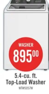 The Brick Whirlpool 5.4 Cu. Ft. Top-Load Washer - White - WTW5057LW offer