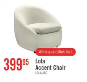 The Brick Lola 28.7 Chenille Boucle Fabric Curved Accent Chair with Removable Seat Cushion - White offer