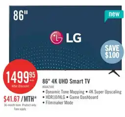 The Brick LG 86 UA75 4K Smart TV offer