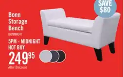The Brick Bonn 44 Storage Ottoman - White Faux Leather offer