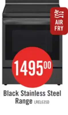 The Brick LG 6.3 Cu. Ft. Smart Electric Range with Air Fry and True Convection - Smudge Proof Black Stainless offer