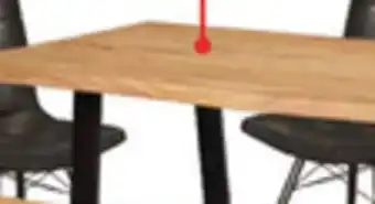 The Brick Oskar Dining Table, Acacia Wood & Metal, 79W - Natural & Black offer