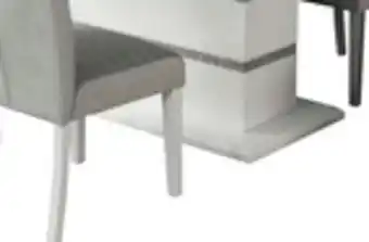 The Brick Kort & Co. Garbo Dining Table with Glass Insert, Pedestal Base, Glam, 78.75W - White offer
