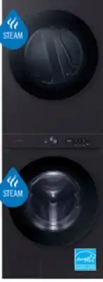The Brick Samsung 5.3 Cu. Ft. Front-Load Steam Laundry Hub - Black Stainless Steel - WH46DBH550EVAC offer