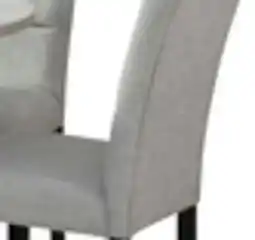 The Brick Verona Dining Chair with Linen-Look Fabric, Wood - Light Grey offer