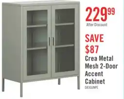 The Brick Crea Metal Mesh 2-Door Accent Cabinet offer