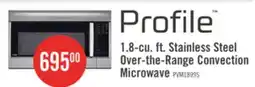The Brick Profile 1.8 Cu. Ft. Over-the-Range Microwave with Convection and 400 CFM - Stainless - PVM1899SJC offer