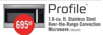 The Brick Profile 1.8 Cu. Ft. Over-the-Range Microwave with Convection and 400 CFM - Stainless - PVM1899SJC offer