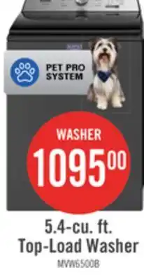The Brick Maytag 5.4 Cu. Ft. Pet Pro Top-Load Washer - Volcano Black - MVW6500MBK offer
