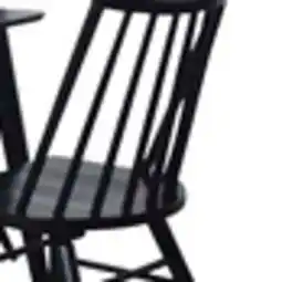 The Brick Astro Dining Chair with Curved Spindle-Back - Black offer