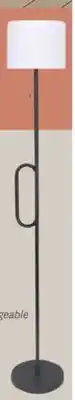 The Brick Solana 64 Modern Metal Acrylic Portable Indoor/Outdoor Floor Lamp with USB Port - Black offer