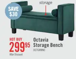 The Brick Octavia 53.25 Storage Bench - Green Velvet offer