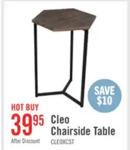 The Brick Cleo 15.7 Chairside Table - Brown with Black Metal Legs offer