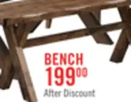 The Brick Plum Dining Bench, Wood, Live-Edge Look, 47.25W- Nutmeg Brown offer