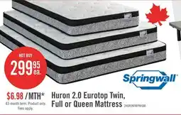 The Brick Springwall Huron 2.0 Eurotop Twin Mattress offer