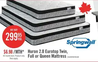 The Brick Springwall Huron 2.0 Eurotop Twin Mattress offer