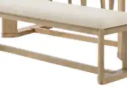 The Brick Aspen Dining Bench with Fabric Seat, 64.25W - Natural offer