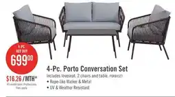 The Brick Porto 4-Piece Patio Conversation Set - Black offer