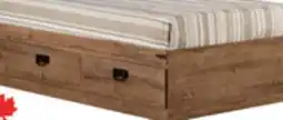 The Brick Driftwood Mates Bed with Bookcase Headboard Set for Kids, Brown - Twin Size offer