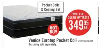 The Brick Springwall Venice Eurotop Twin Mattress offer