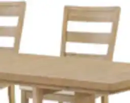 The Brick Aspen 6pc Dining Package with 80-104Extension Table, Bench & 4 Chairs, Fabric - Natural offer