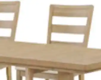 The Brick Aspen 6pc Dining Package with 80-104Extension Table, Bench & 4 Chairs, Fabric - Natural offer
