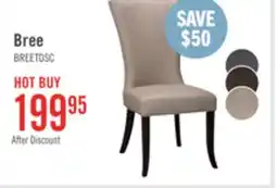 The Brick Bree Dining Chair with Vegan Leather Fabric - Taupe offer