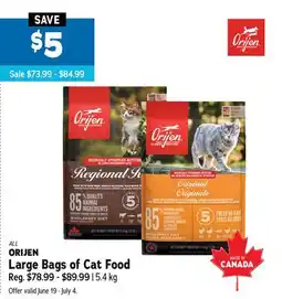 Ren’s Pets Depot ALL ORIJEN Large Bags of Cat Food offer