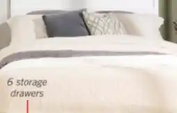 The Brick Olivia Platform Storage Bed with Headboard & Frame, Made in Canada, White - Queen Size offer