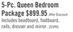 The Brick Yorkdale 5pc Bedroom Set with Panel Bed, Dresser & Mirror, Brown - Queen Size offer
