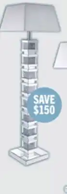 The Brick Memphis 54.3 Glam Floor Lamp with Glass, Mirror and Acrylic Crystals offer