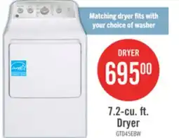 The Brick GE 7.2 Cu. Ft. Electric Dryer with SaniFresh Cycle - GTD45EBMRWS offer