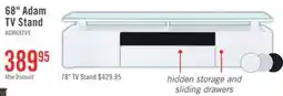 The Brick Adam 68 Modern TV Stand with Storage and Cable Management for TVs up to 75- White offer