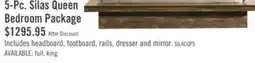 The Brick Silas 5pc Bedroom Set with Platform Bed, Dresser & Mirror, LED, Rustic Brown - Queen Size offer