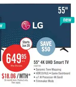 The Brick LG 55 UA77 4K UHD Smart TV offer