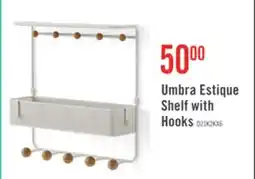 The Brick Umbra Estique Shelf with Hooks - White offer