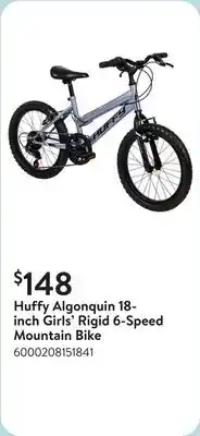 Walmart Huffy Algonquin 18-inch Girls' Rigid 6-Speed Mountain Bike offer