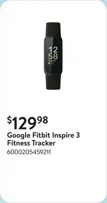 Walmart Google Fitbit Inspire 3 Fitness Tracker offer