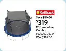Walmart 12'Trampoline Combo offer