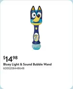 Walmart Bluey Light & Sound Bubble Wand offer