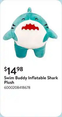 Walmart Swim Buddy Inflatable Shark Plush offer