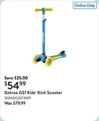 Walmart Gotrax GS1 Kids' Kick Scooter offer
