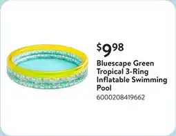 Walmart Bluescape Green Tropical 3-Ring Inflatable Swimming Pool offer