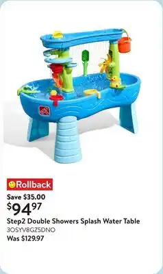 Walmart Step2 Double Showers Splash Water Table​ offer