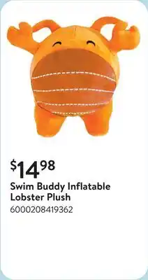 Walmart Swim Buddy Inflatable Lobster Plush offer